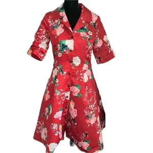 NWOT Viola M Silk Flora Dress
